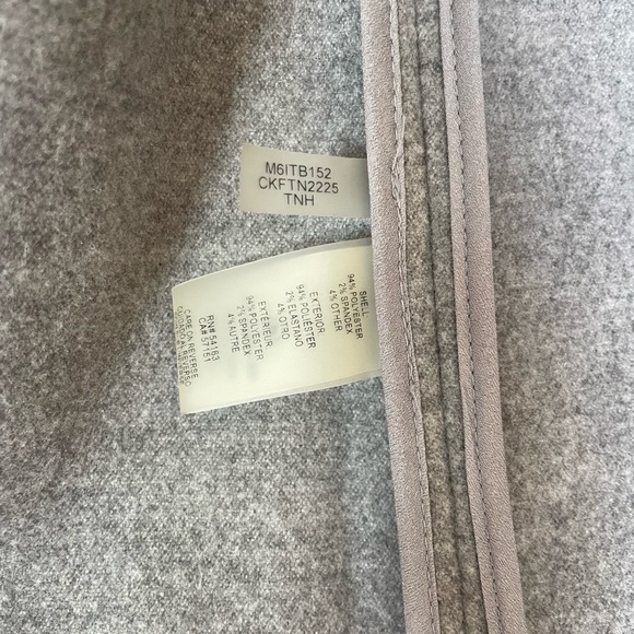 Calvin Klein Sleeveless Open Front Long Vest Light Gray Size 2 - Picture 5 of 5